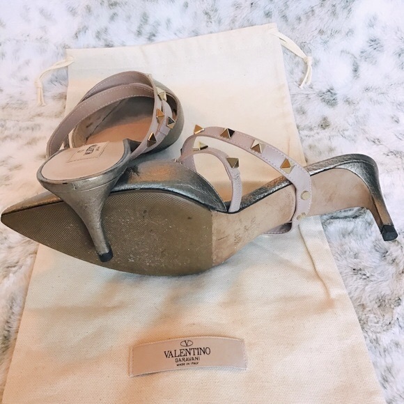 VALENTINO GARAVANI. Rockstud Crisscross Mules Sz 38.5 - Picture 7 of 7